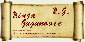 Minja Gugunović vizit kartica